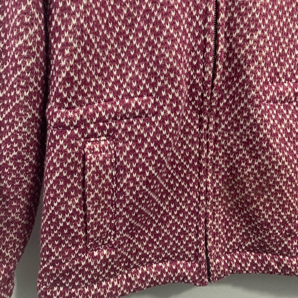 LL Bean Red Sherpa Womens Sweater Size XS Fullzip - Picture 2 of 7